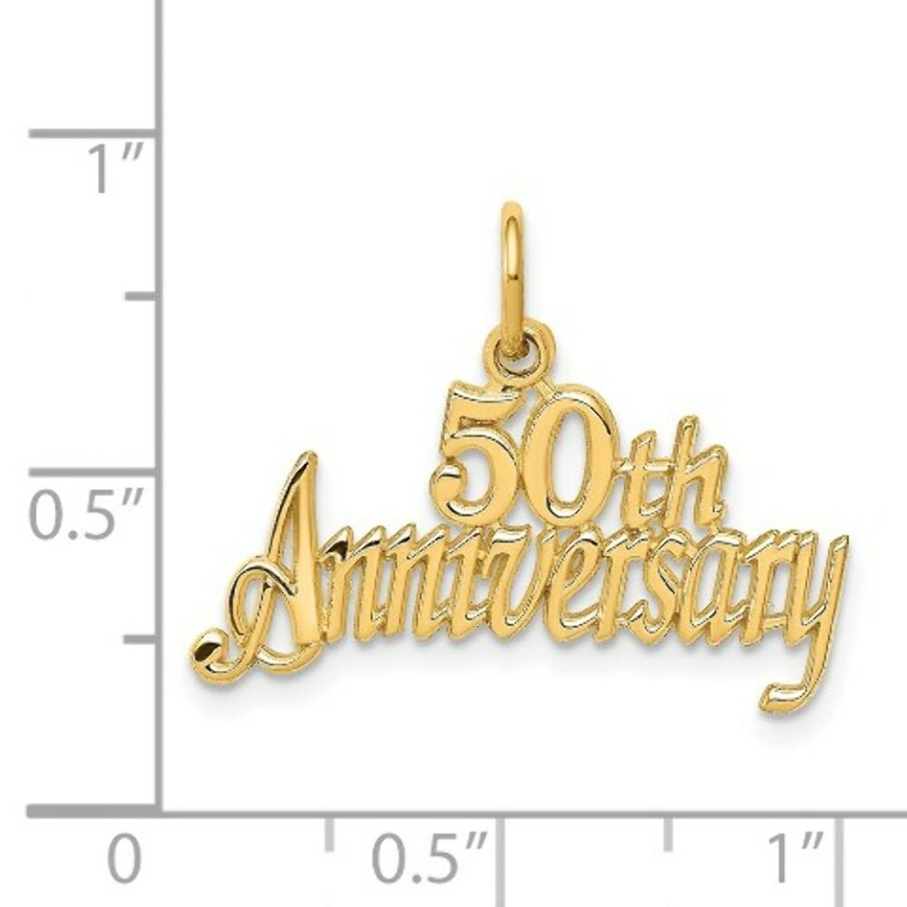 14K Yellow Gold 50th Anniversary Charm - (A83-419)