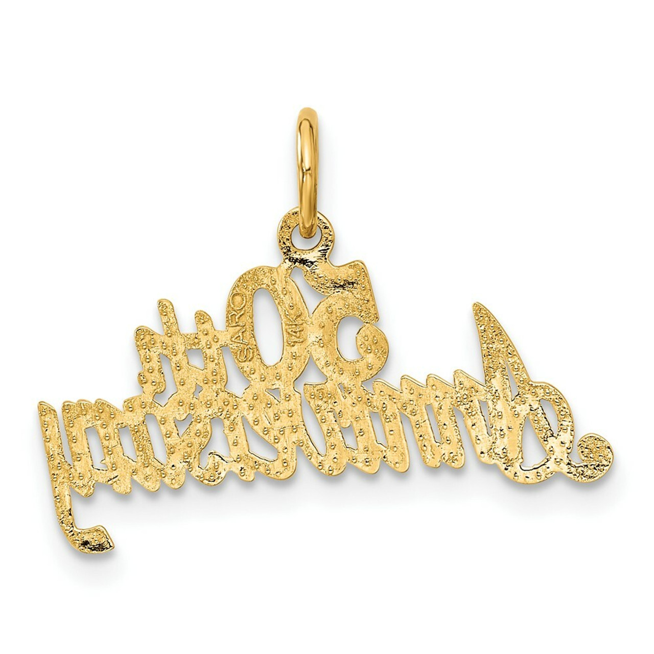 14K Yellow Gold 50th Anniversary Charm - (A83-419)