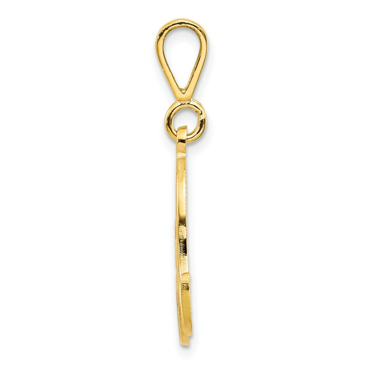 10K Yellow Gold Script Initial Letter A Charm - (A86-652)