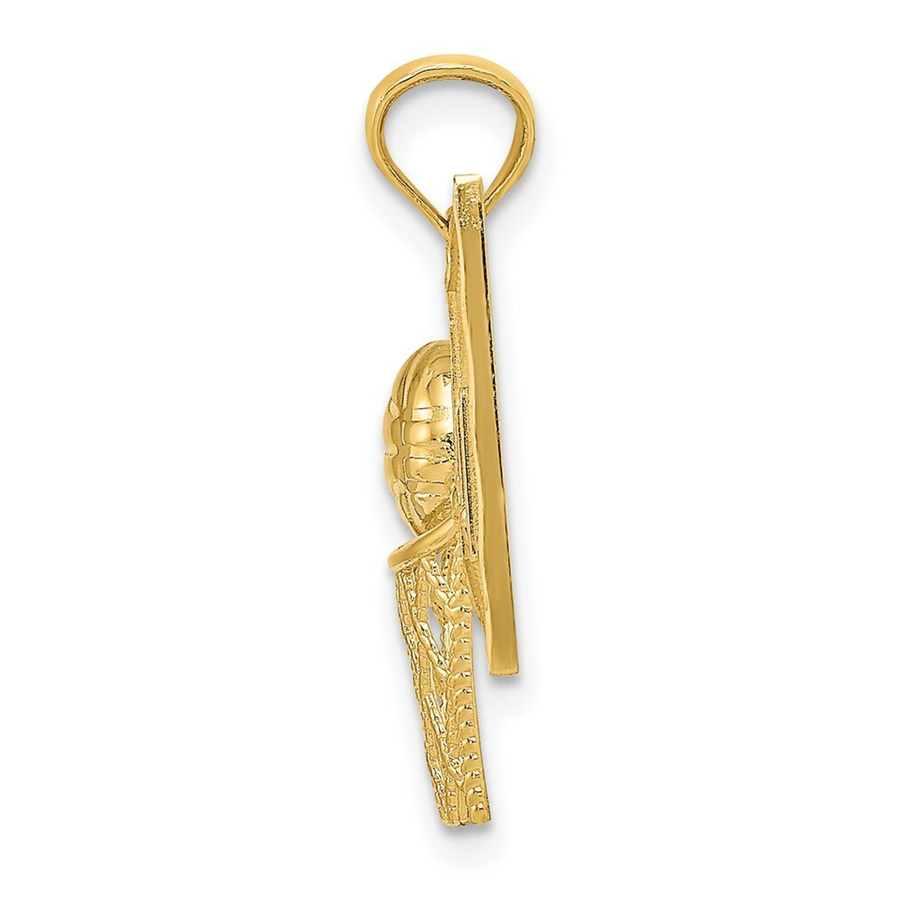 14K Yellow Gold Basketball Pendant - (A86-841)