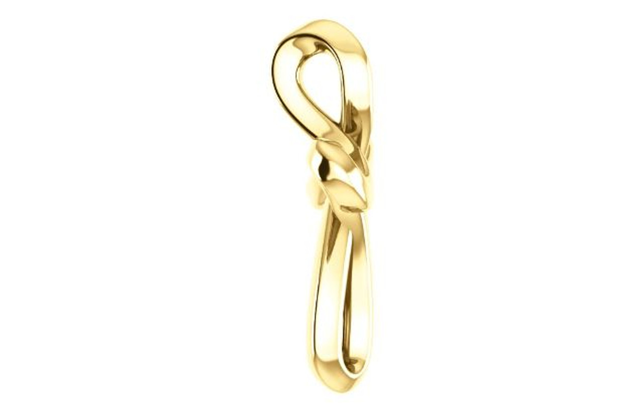 14K Yellow Gold 13.35x10.42mm Youth Cross Pendant - (B15-705)