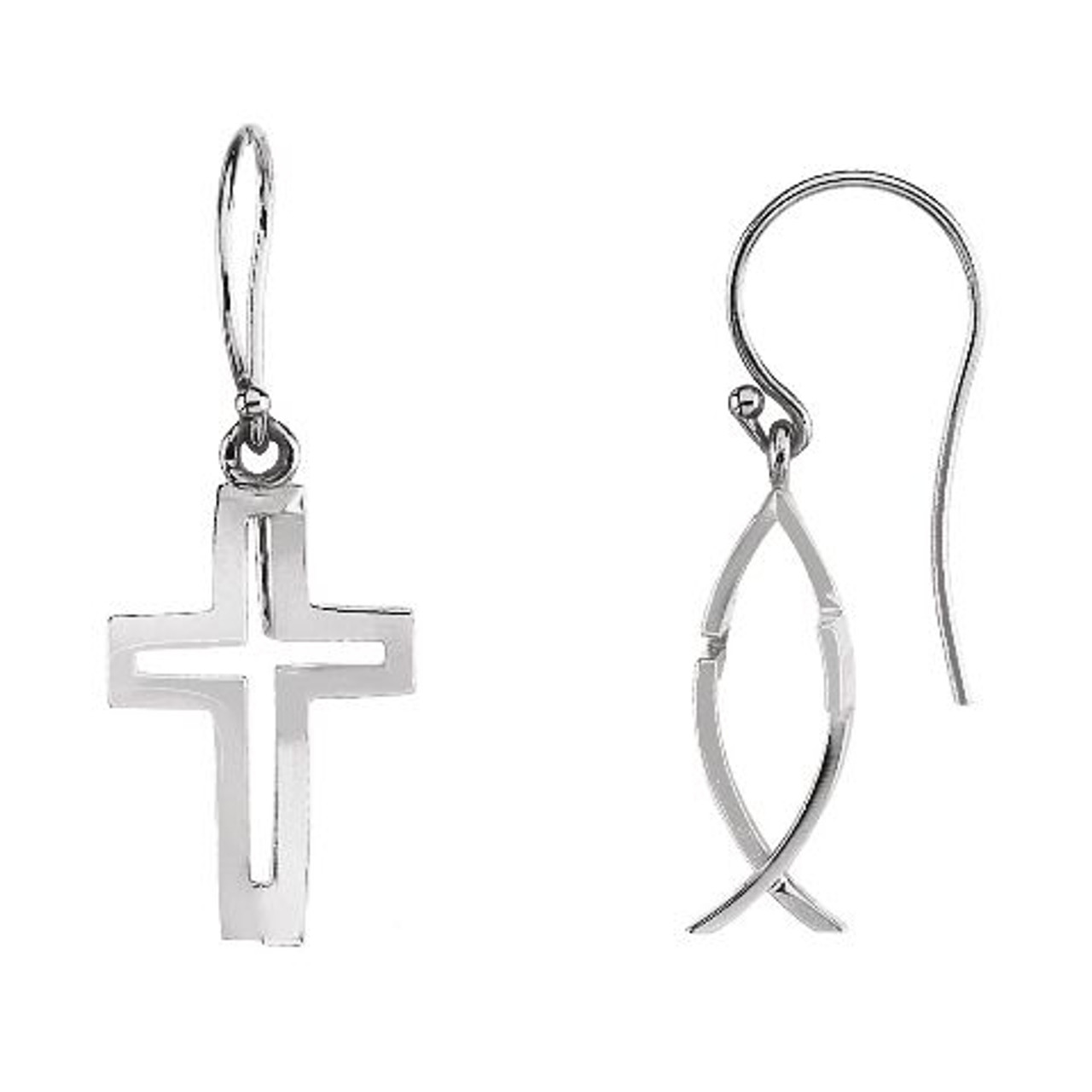 S925 Silver Cross Sword Drop Earrings - Lovfor