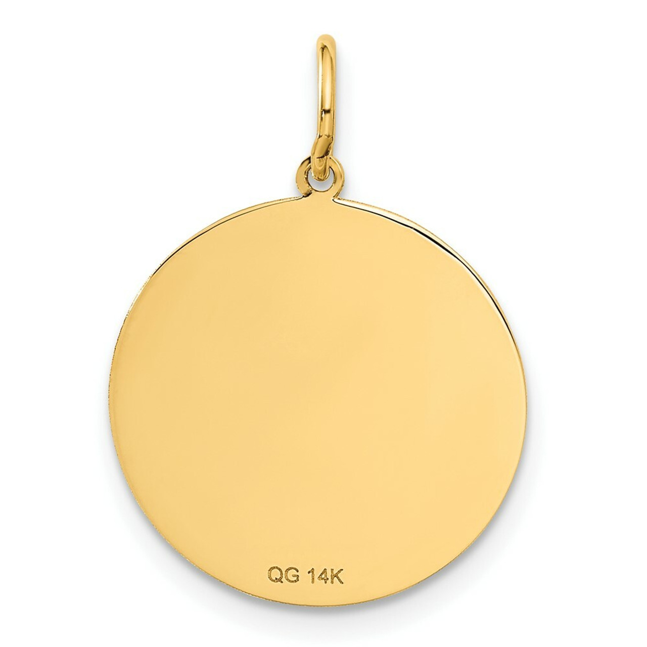 14K Yellow Gold Graduation Day Disc Charm - (A82-493)
