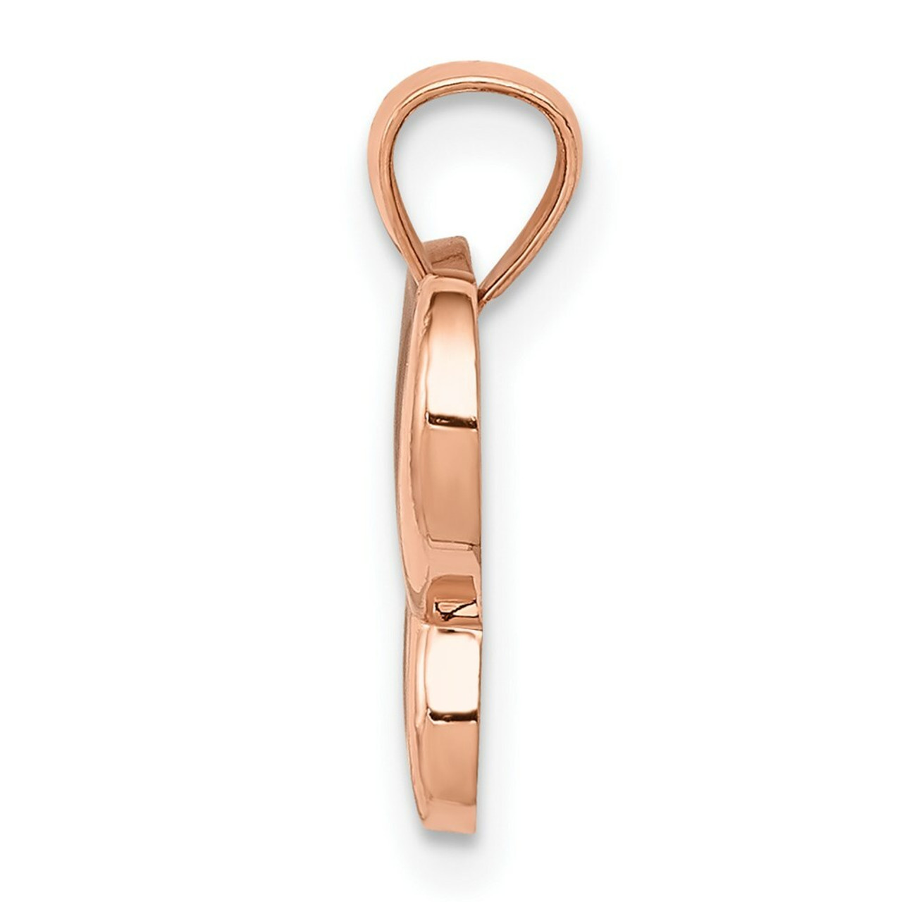 14K Rose Gold & Rhodium Butterfly Pendant - (A83-642)