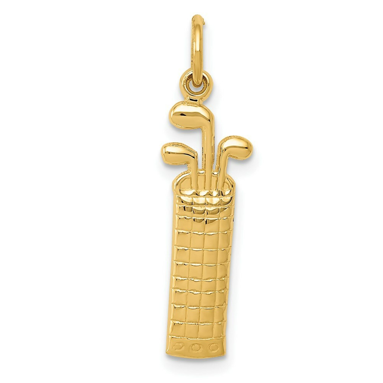 14K Yellow Gold Golf Bag Charm - (A83-920)
