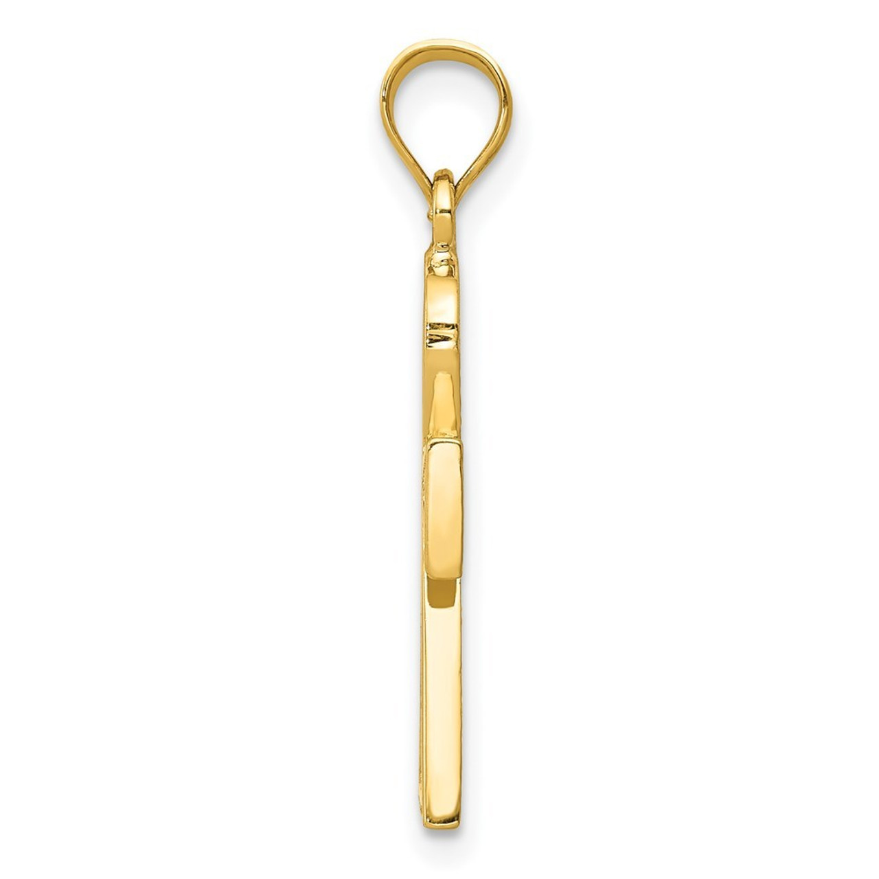 14K Yellow Gold Ankh Cross Charm - (A84-357)