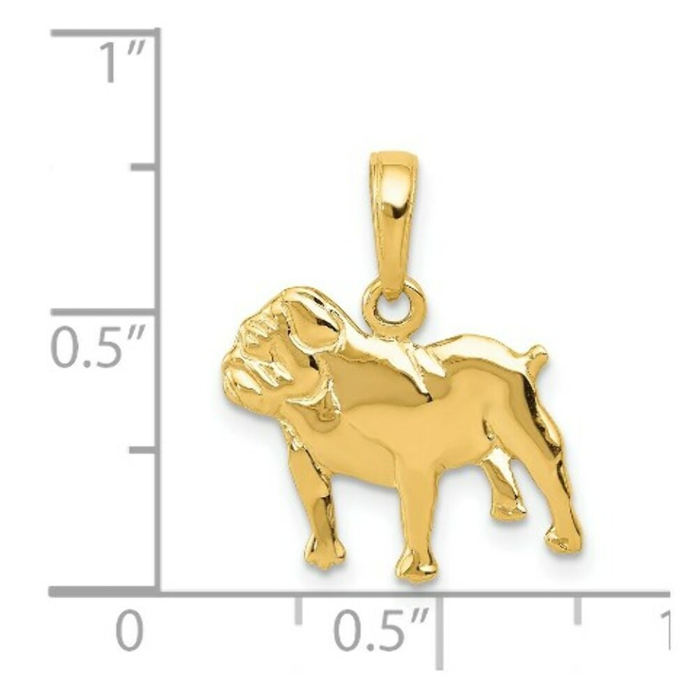 14K Yellow Gold Bulldog Charm - (A85-831) - Roy Rose Jewelry