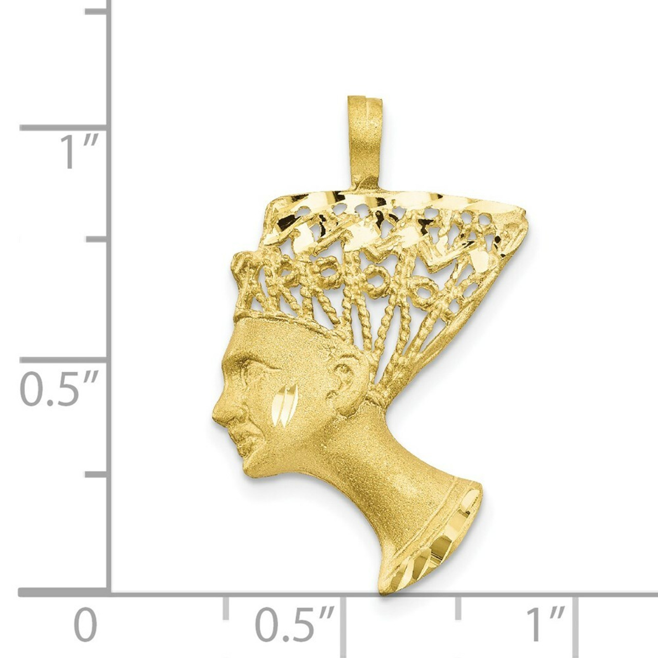 10K Yellow Gold Egyptian Head Charm - (A86-646)