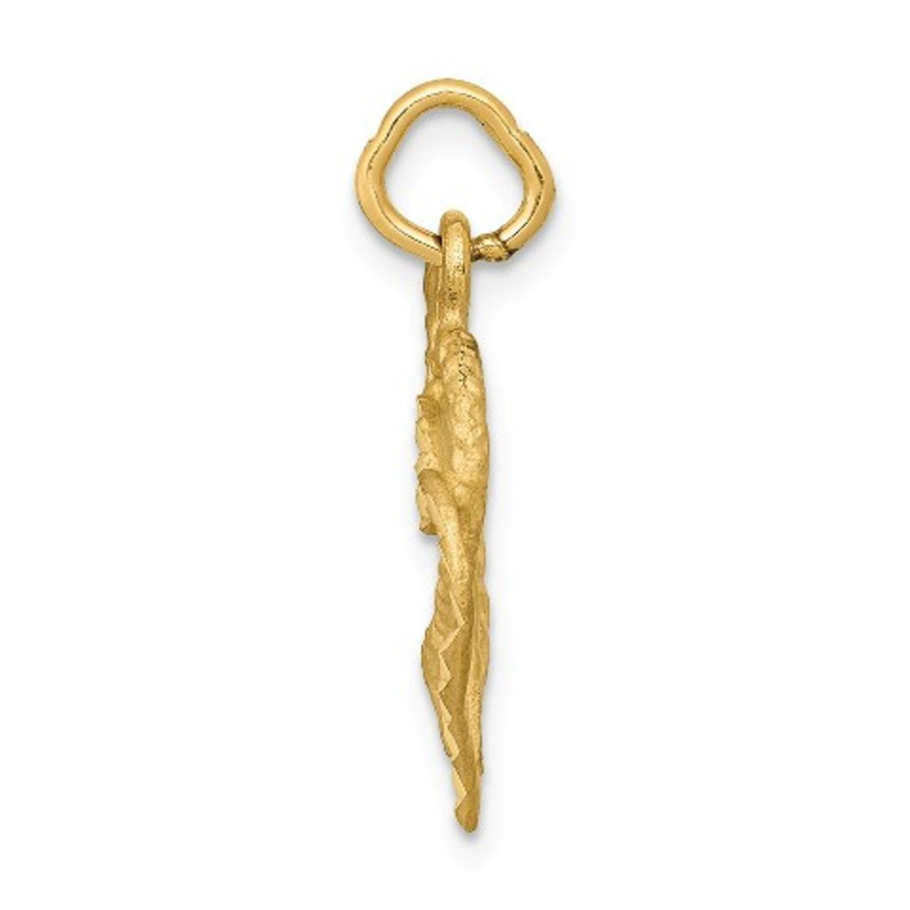 14K Yellow Gold Double Heart Charm - (A86-774)