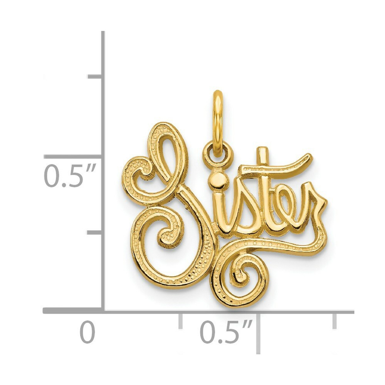 14K Yellow Gold Sister Charm - (A86-806)