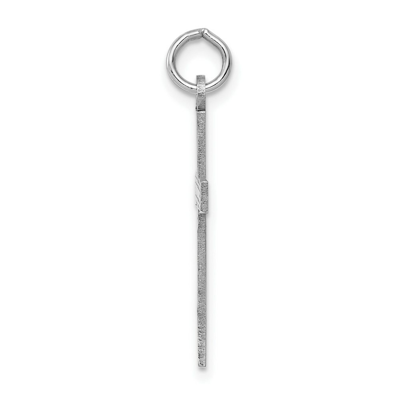 14K White Gold Laser Designed Cross Pendant 26mm length - (A97-719)
