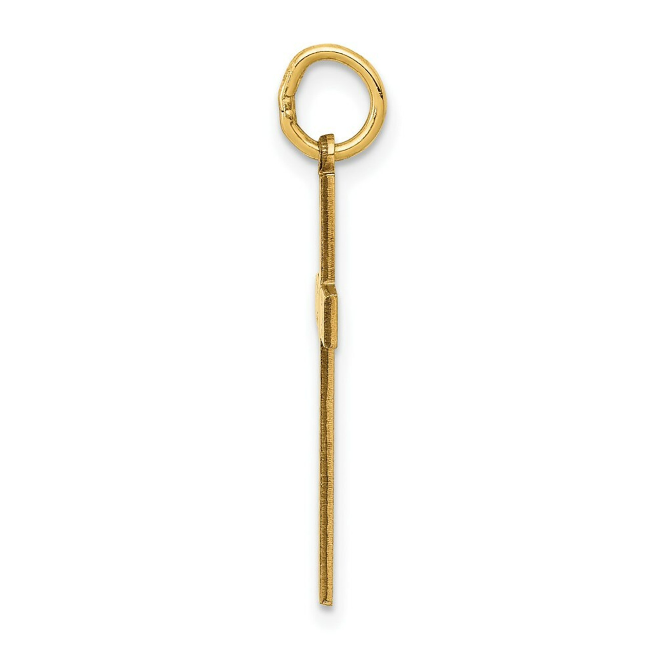 14K Yellow Gold Laser Designed Cross Charm 26mm length - (A99-992)