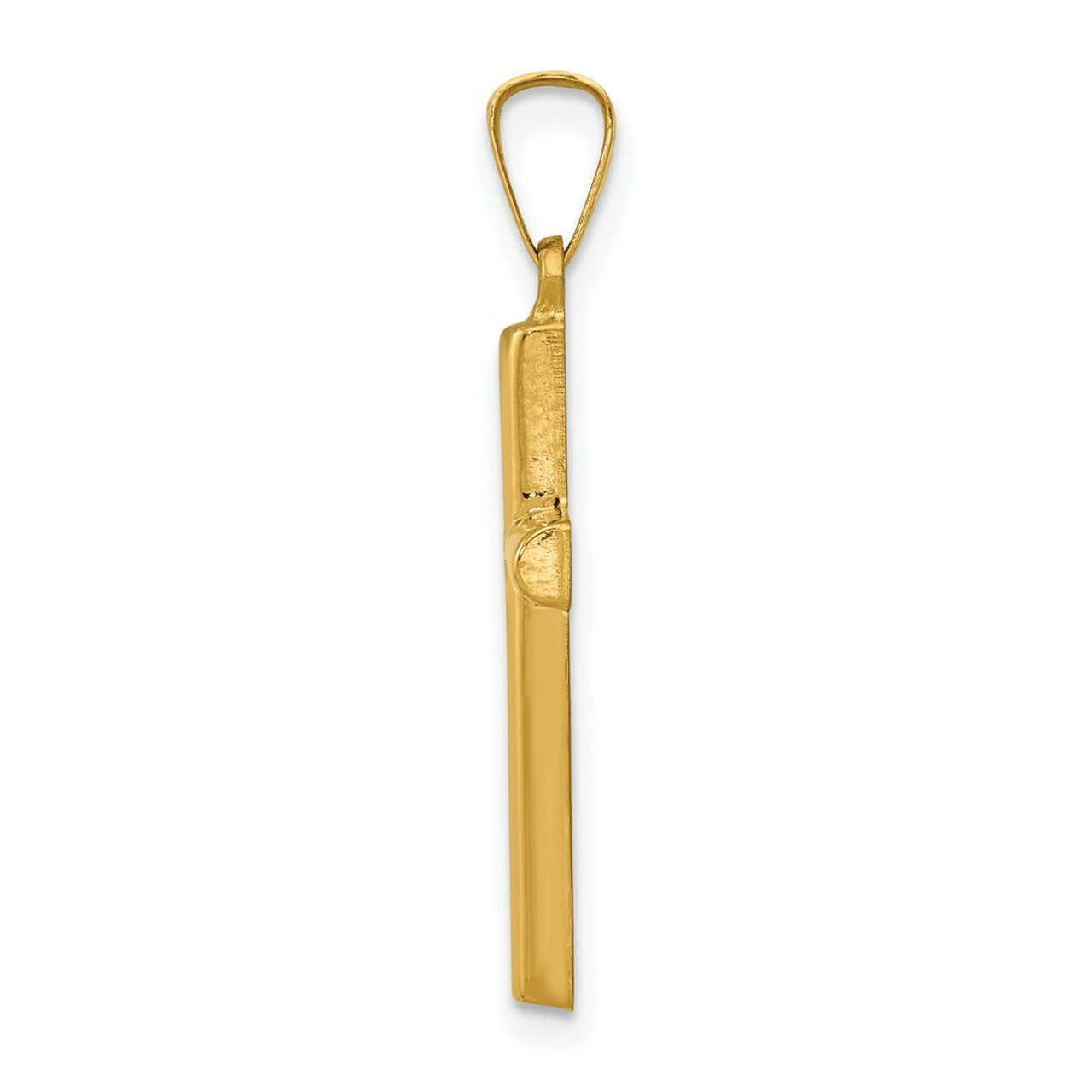 14K Yellow Gold Hollow Cross Pendant 25mm length - (B11-414)