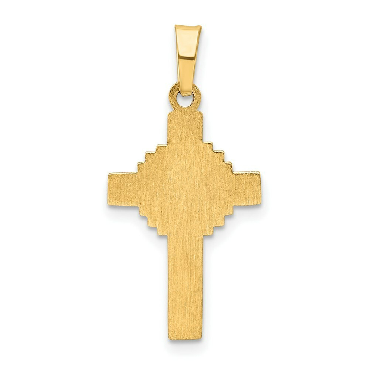 14K Yellow Gold Polished Celtic Cross Pendant - (B11-655)