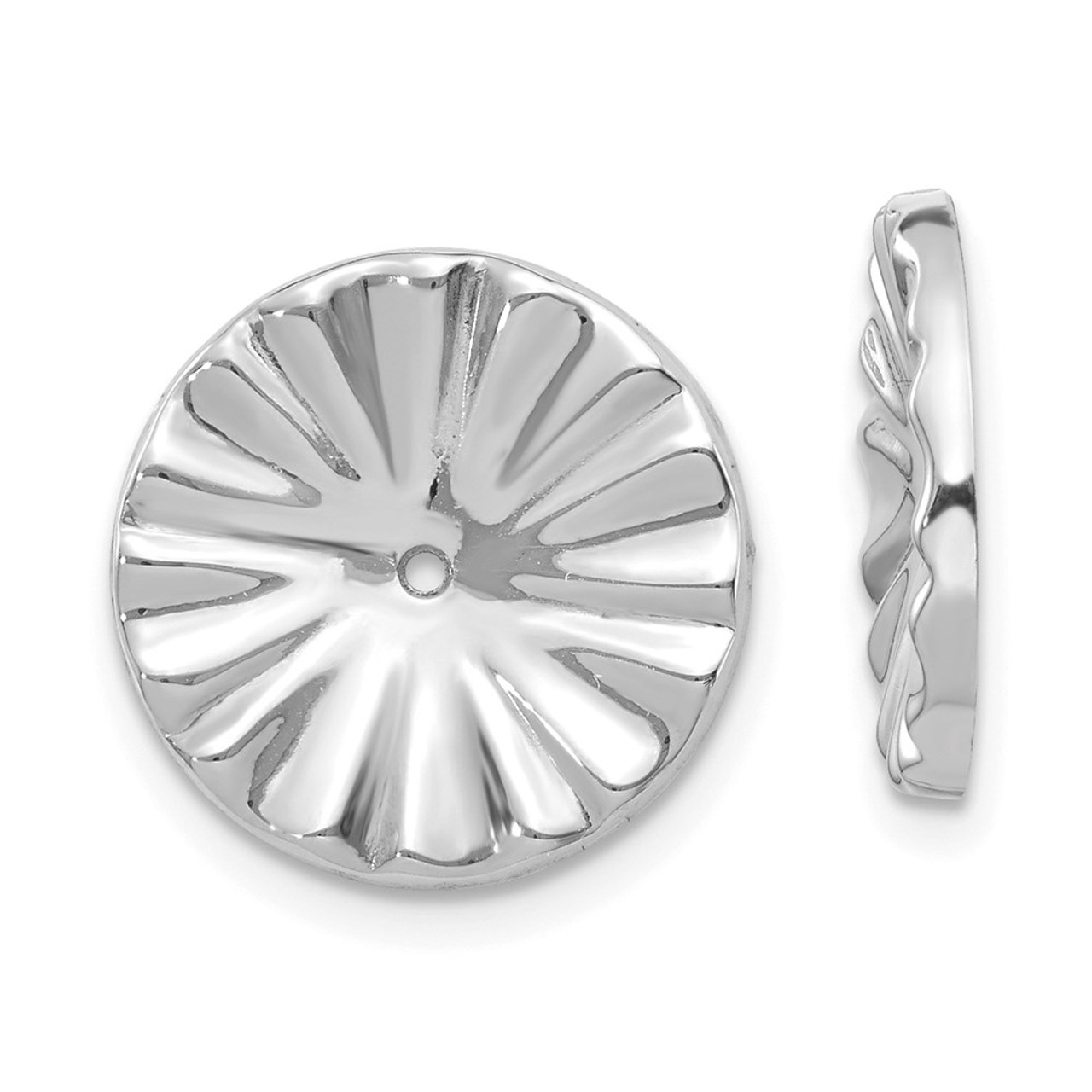 14K White Gold Fancy Earrings Jackets - (B36-889)