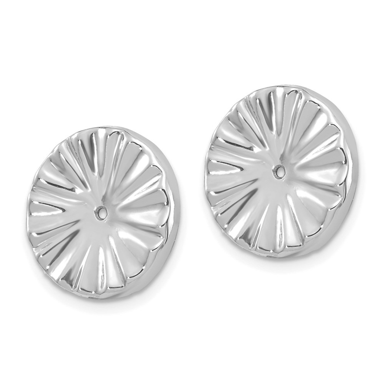 14K White Gold Fancy Earrings Jackets - (B36-889)