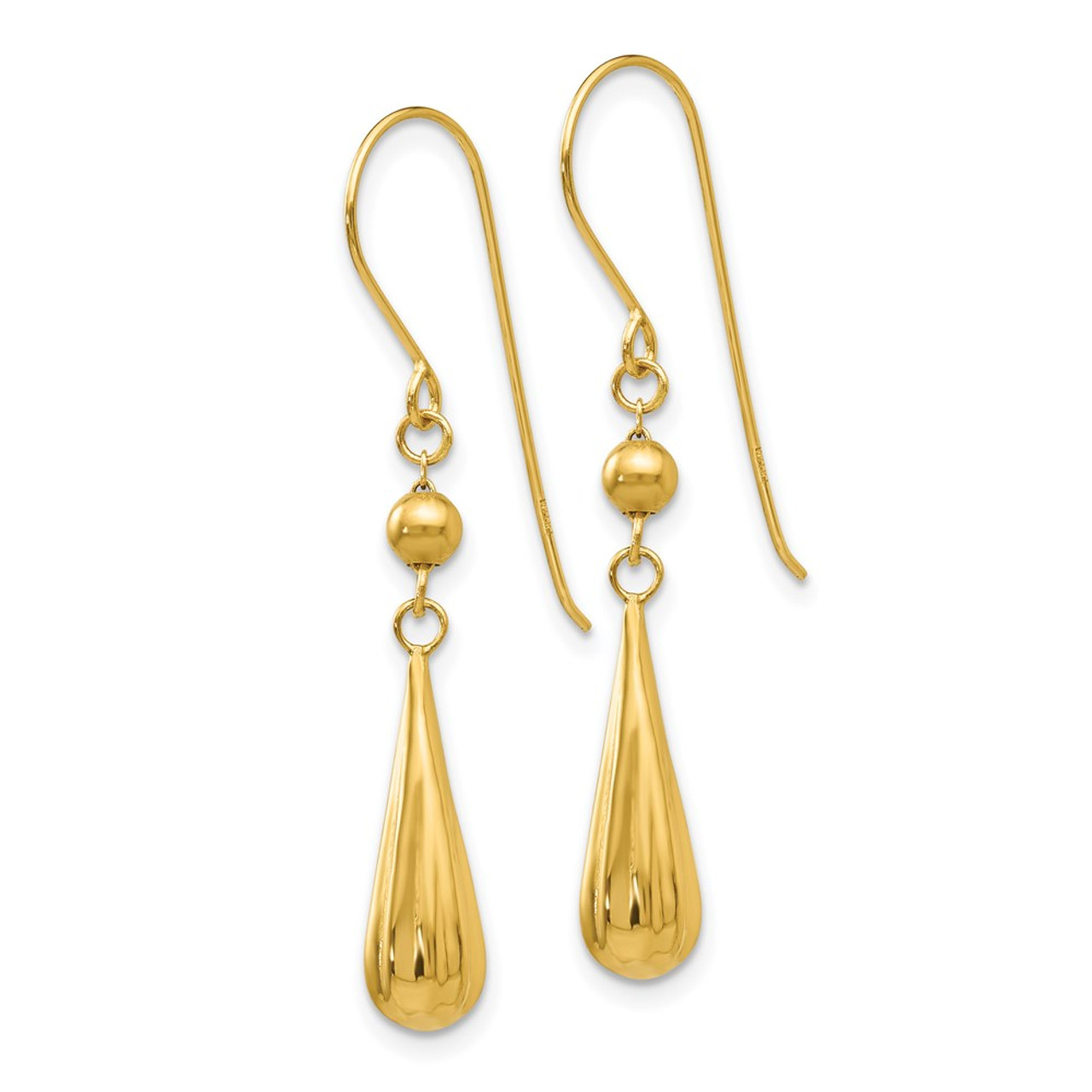 Golden Ball Hoop Earrings - Nissa Jewelry