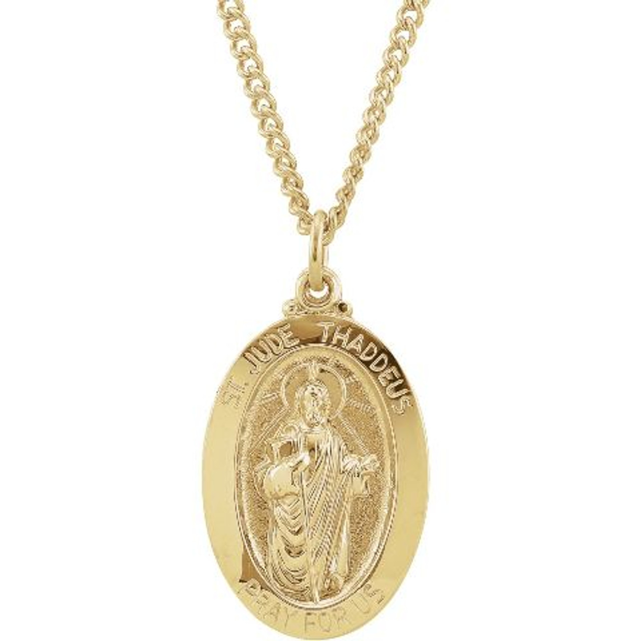 Carat in Karats Sterling Silver Polished Finish Gold Plated (24K) 24K Gold  Saint Christopher Bowling Medal Charm Pendant (31.3mm x 16.12mm) With  Sterling Silver Cable Chain Necklace 18'' - Walmart.com