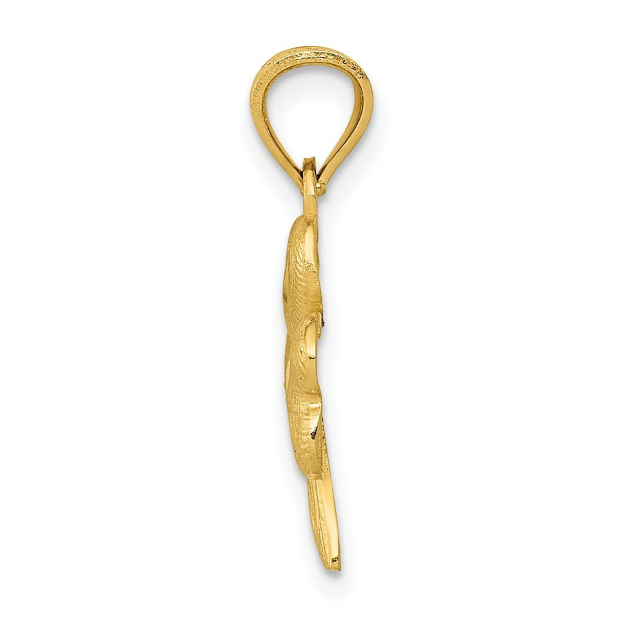 14K Yellow Gold Shamrock Charm - (A82-920)