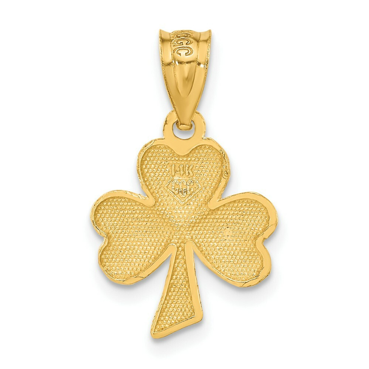 14K Yellow Gold Shamrock Charm - (A82-920)