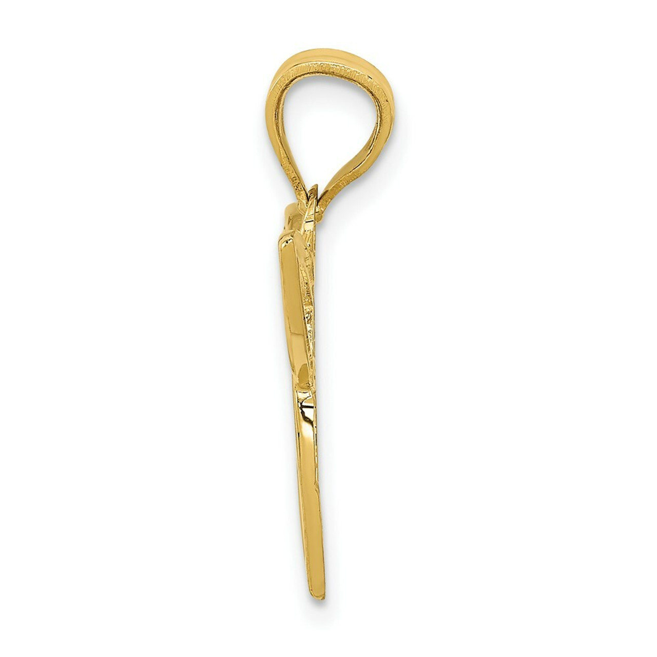 14K Yellow Gold Trinity Celtic Symbol Pendant - (A82-926)