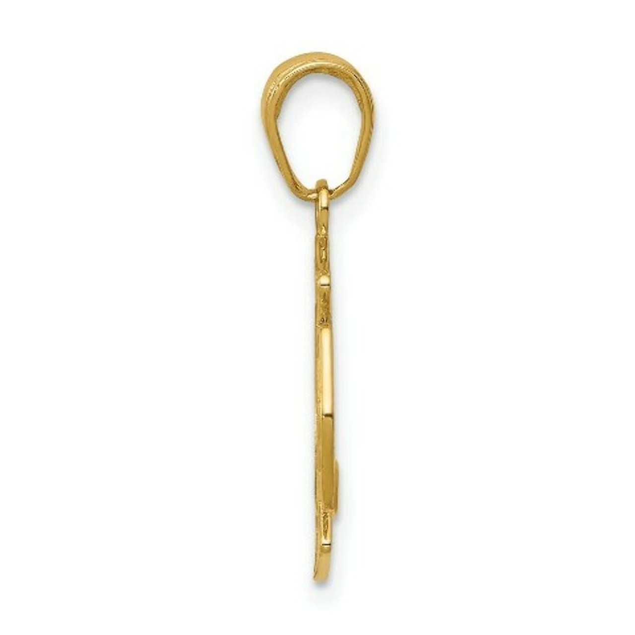 14K Yellow Gold Small St. Florian Badge Pendant - (A83-155)