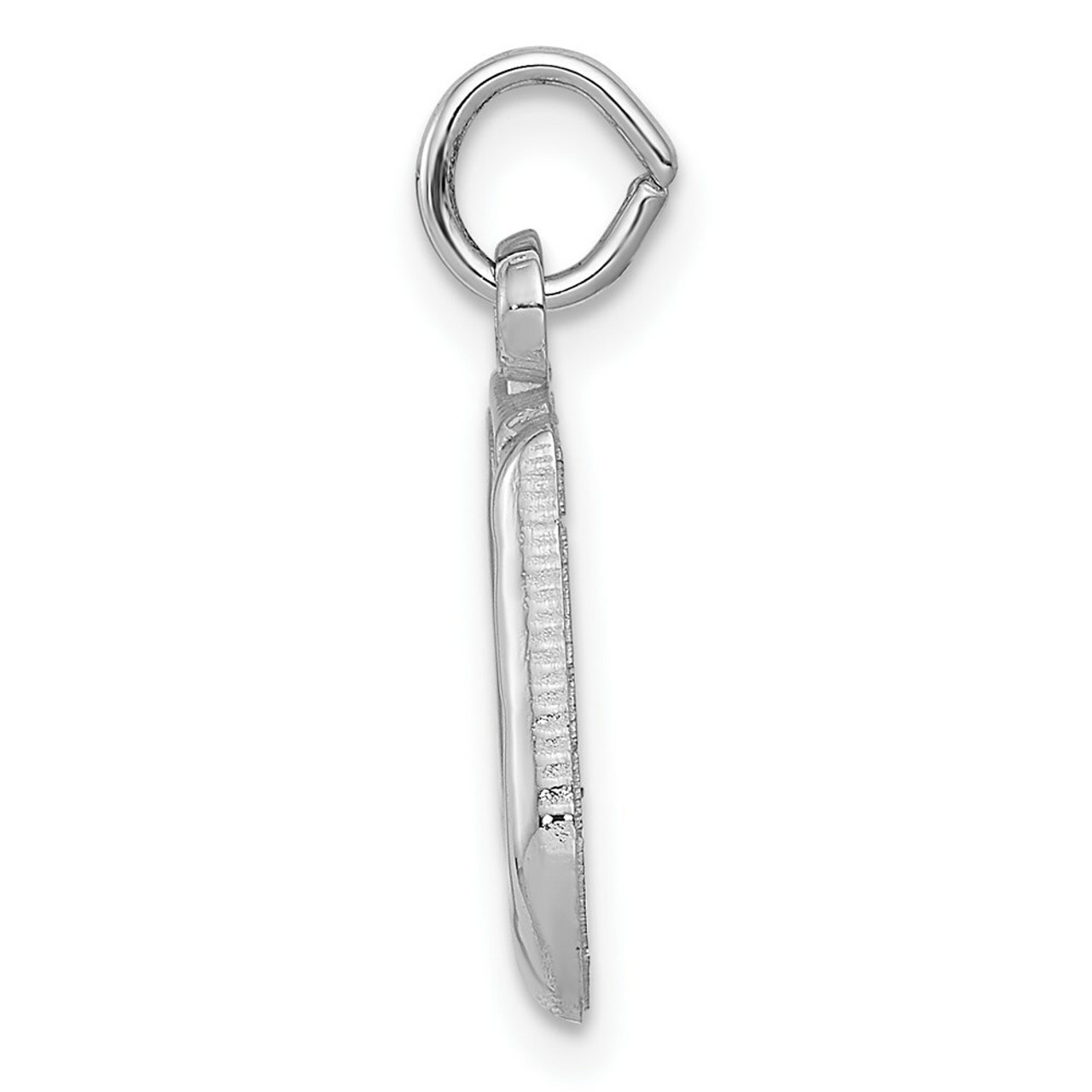 14K White Gold Polished Musical Note Charm - (A84-125)