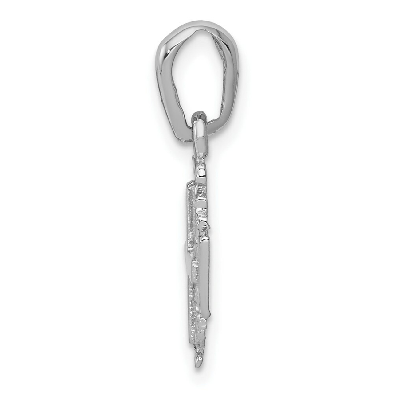 14K White Gold Jerusalem Cross Charm - (A84-703)