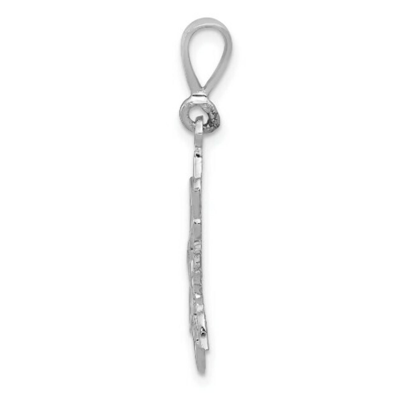 14K White Gold Sun Charm - (A85-301)