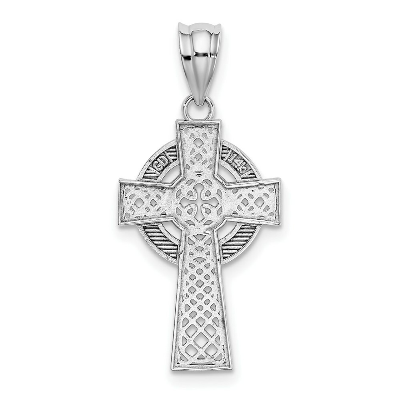 14K Yellow Gold Celtic Cross Pendant - (A85-698)