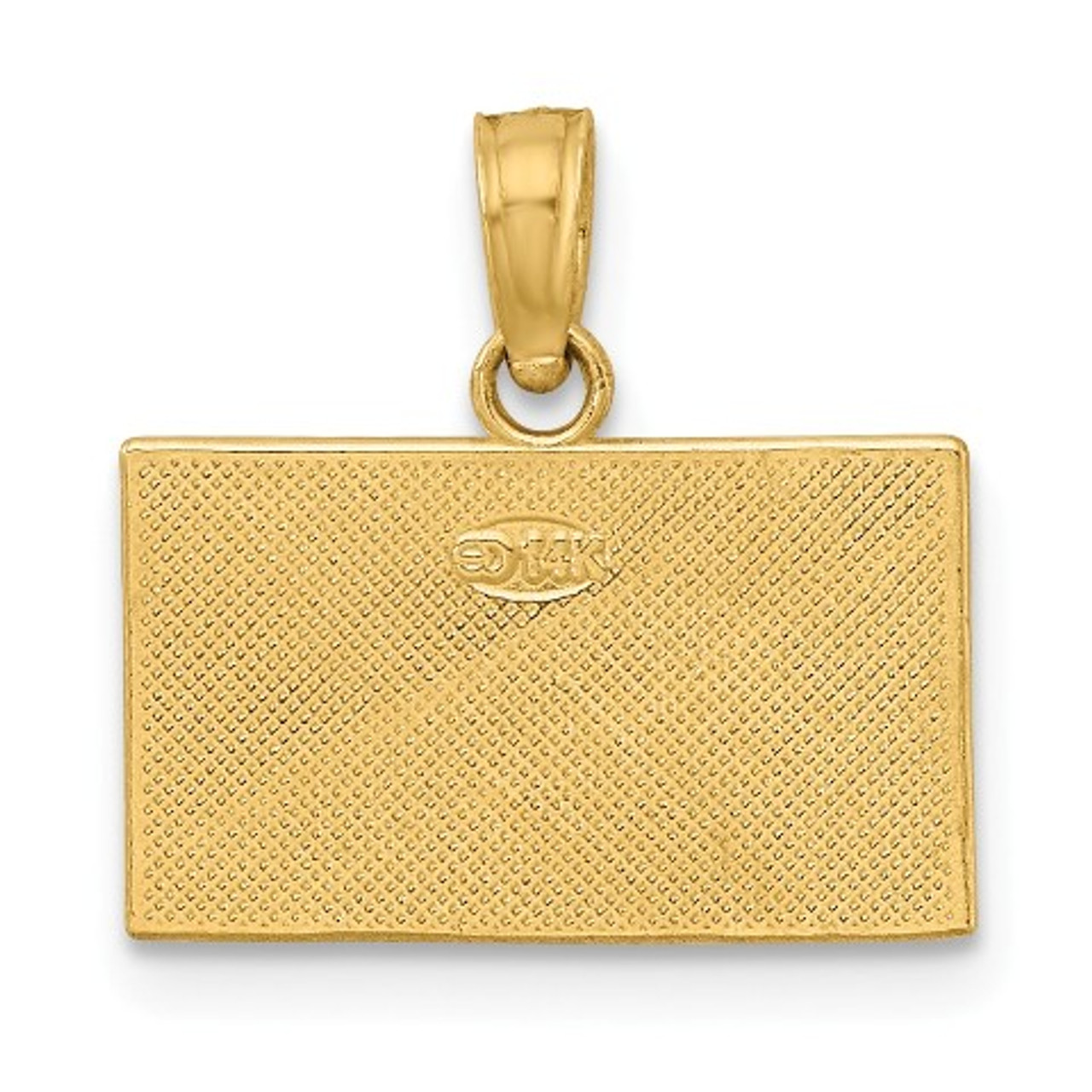 14K Yellow Gold Dive Flag With Red & White Enamel - (A91-376)