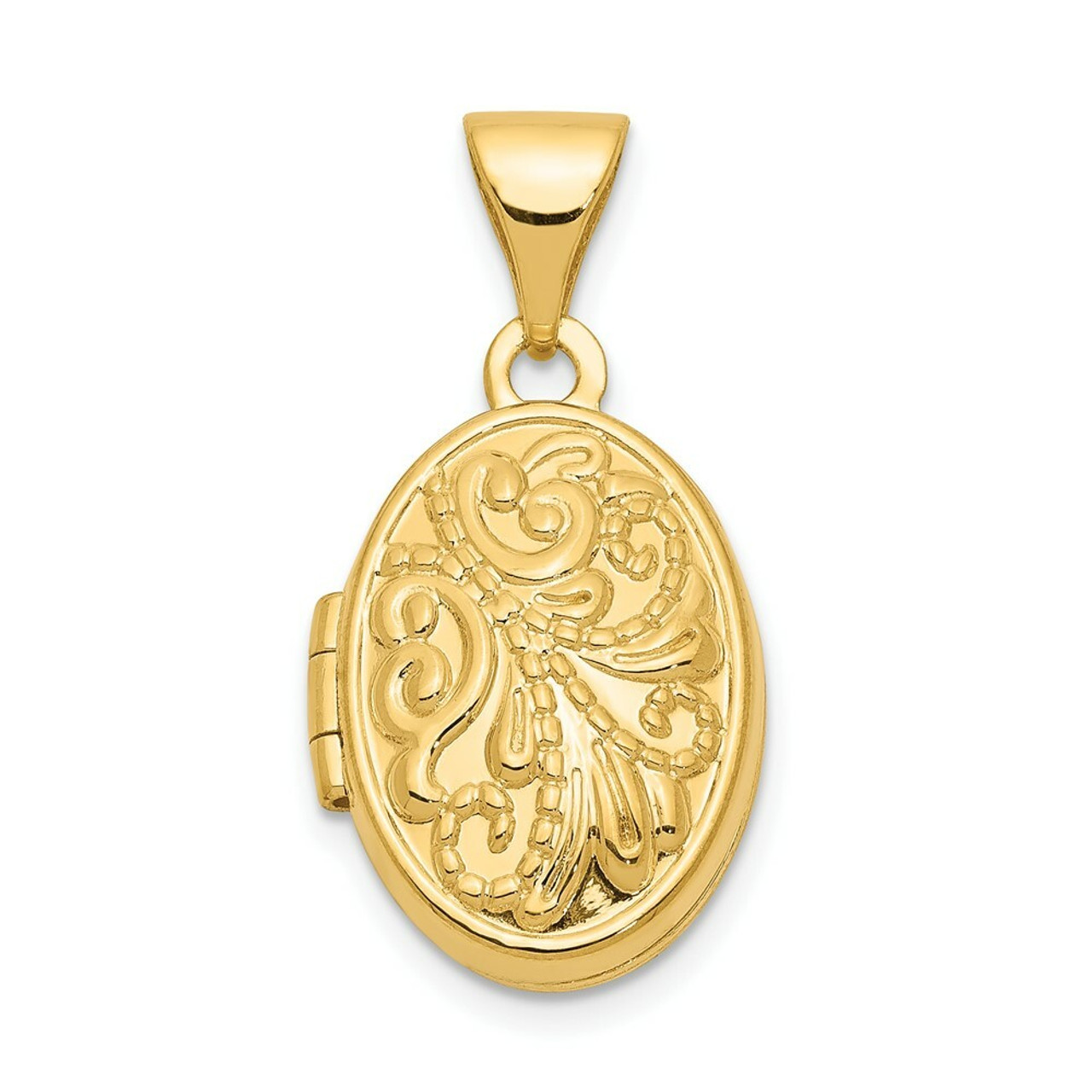 14K Yellow Gold Oval Locket 20x13mm - (A99-415)
