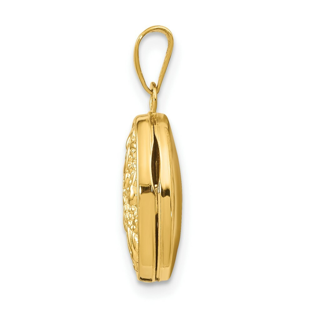 14K Yellow Gold Oval Locket 20x13mm - (A99-415)