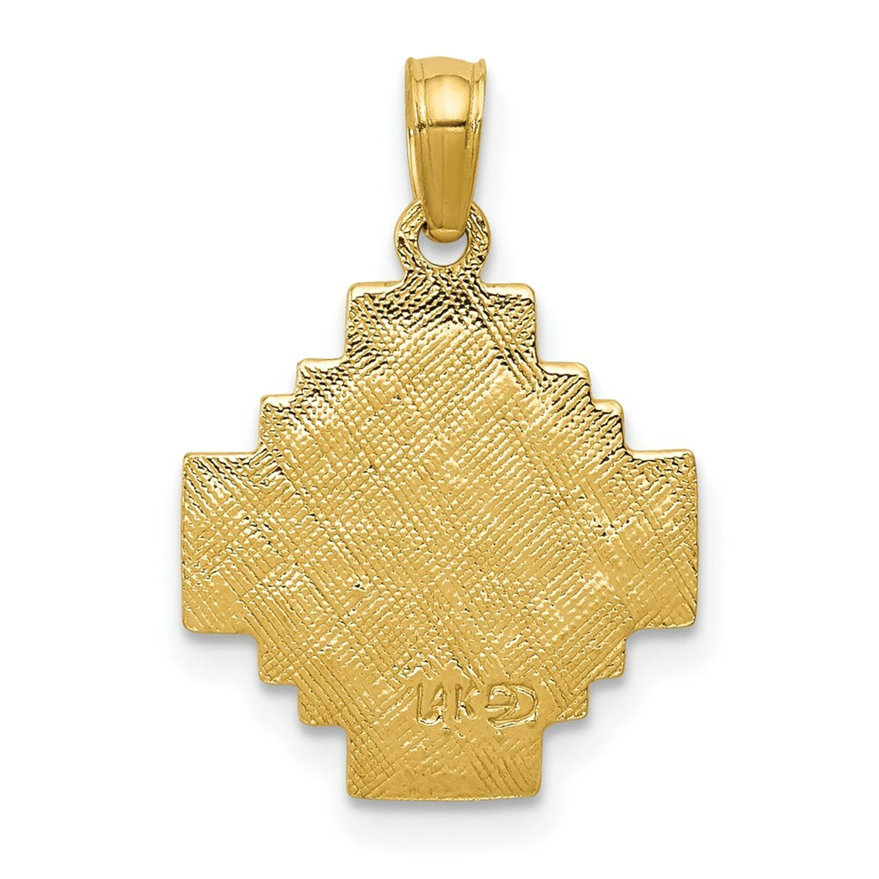 14K Yellow Gold Jerusalem Cross Pendant - (A83-677)