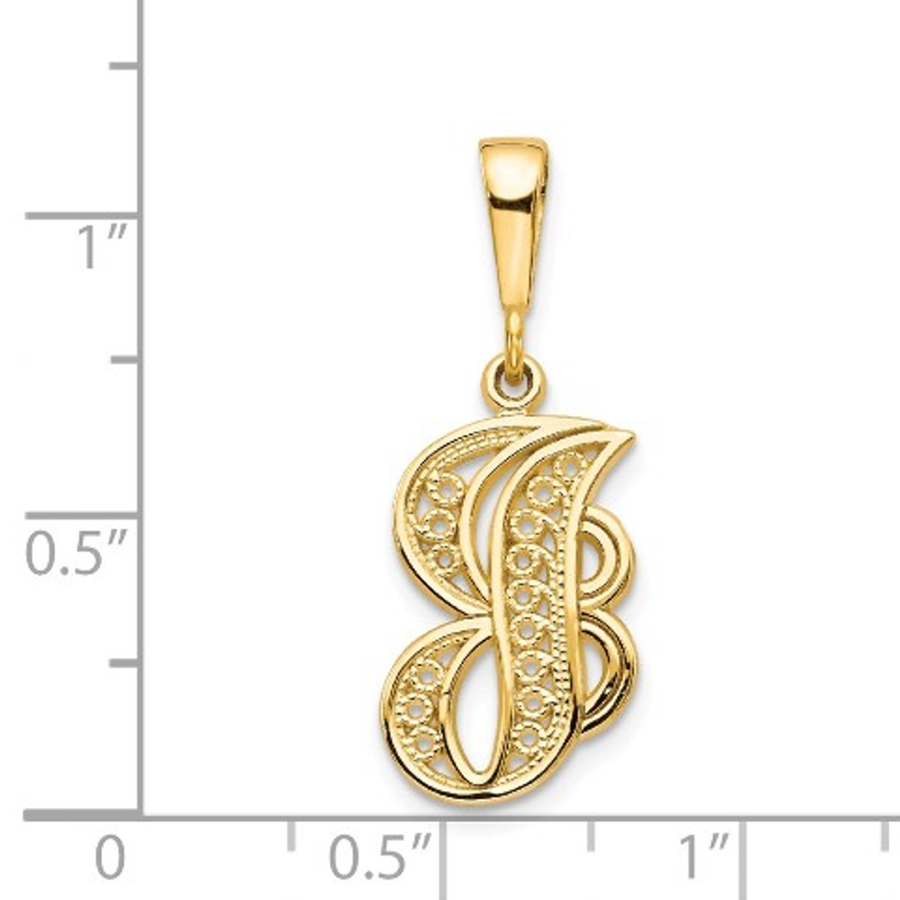 Quality Gold 14k Two-Tone Heart Letter J Initial Pendant D898J - Venable  Jewelers