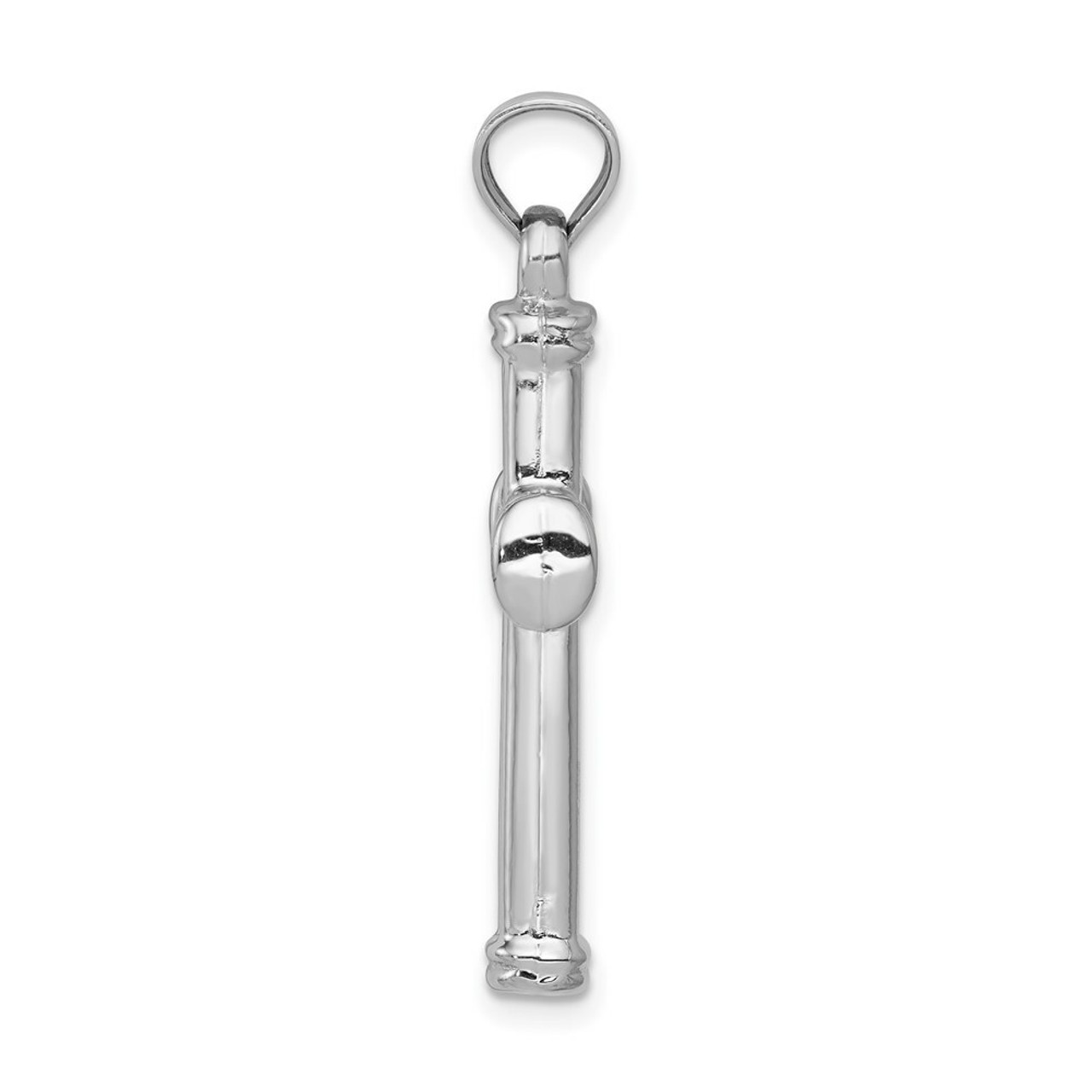 14K White Gold Hollow Cross Pendant 35mm length - (A84-188)
