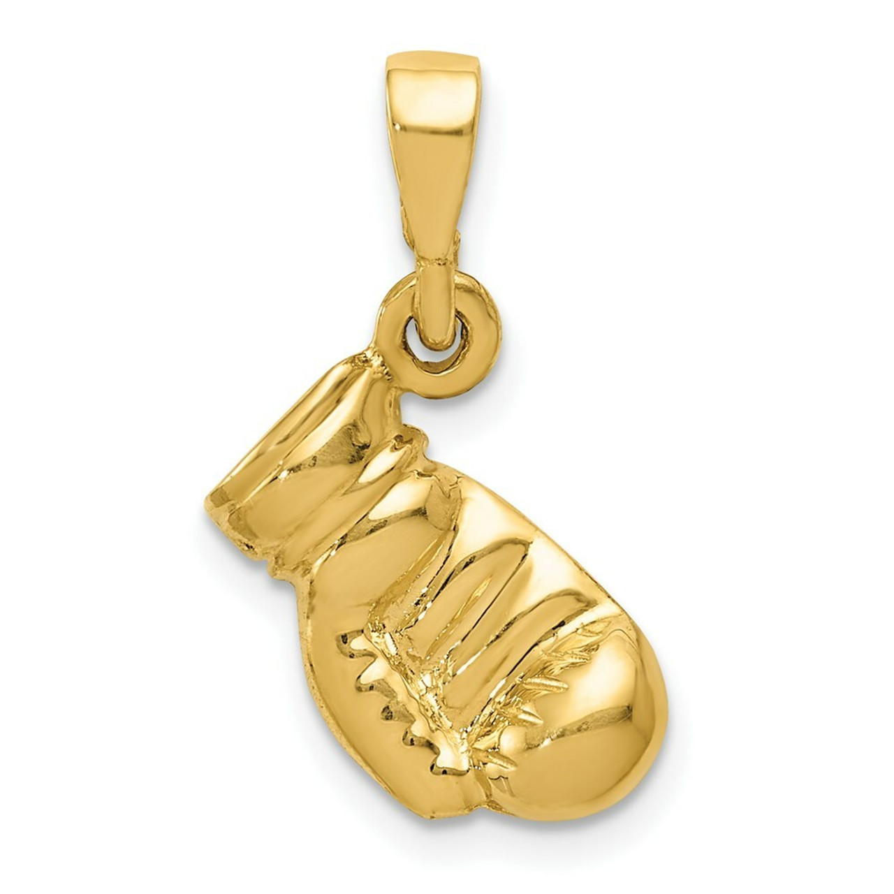 14K Yellow Gold Boxing Glove Pendant - (A84-811) 14K Yellow Gold Boxing Glove Pendant - (A84-811)