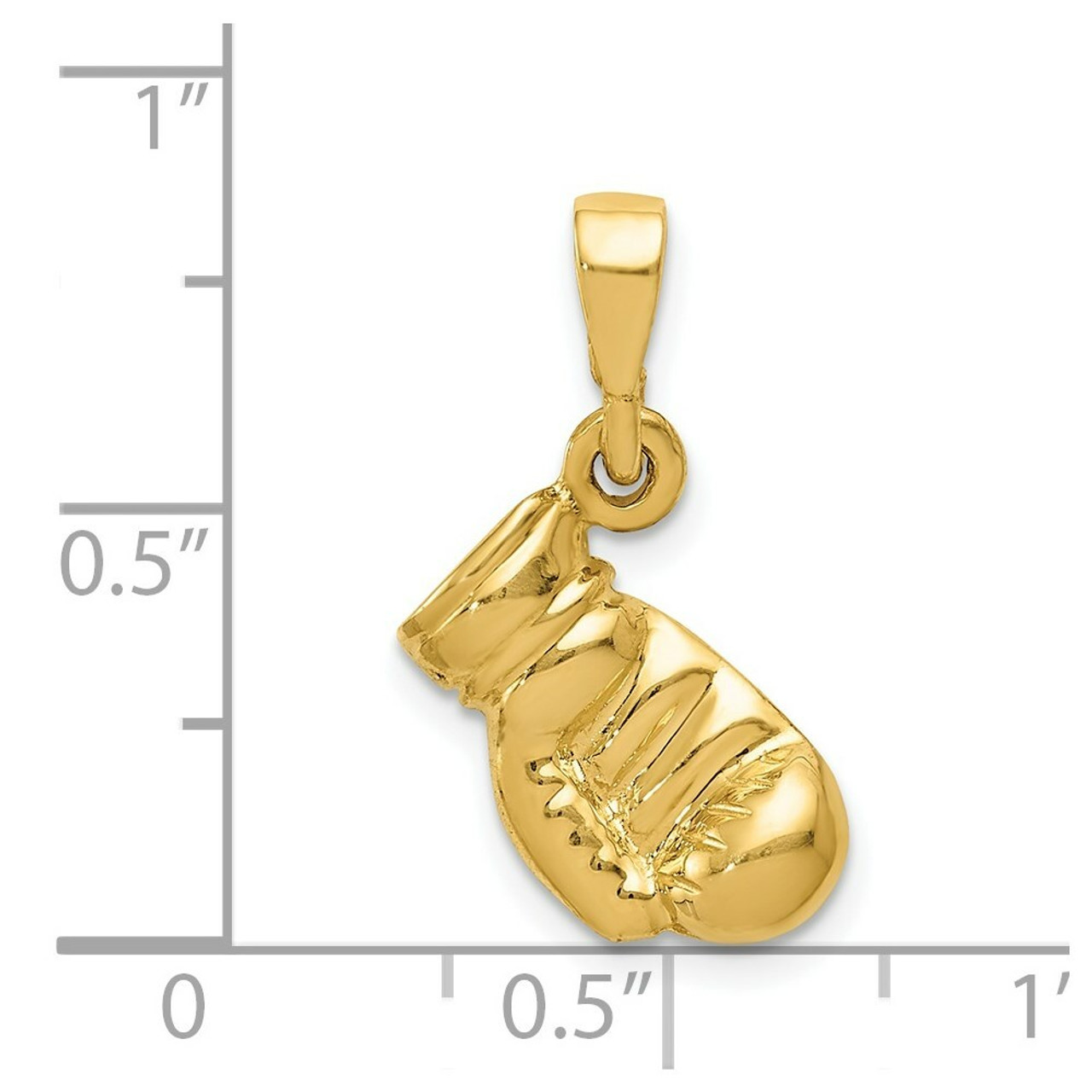 14K Yellow Gold Boxing Glove Pendant - (A84-811) 14K Yellow Gold Boxing Glove Pendant - (A84-811)