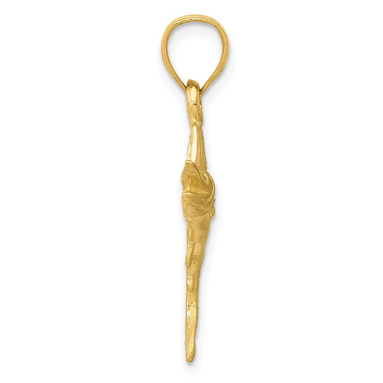 14K Yellow Gold Sail Fish Pendant - (A85-362)