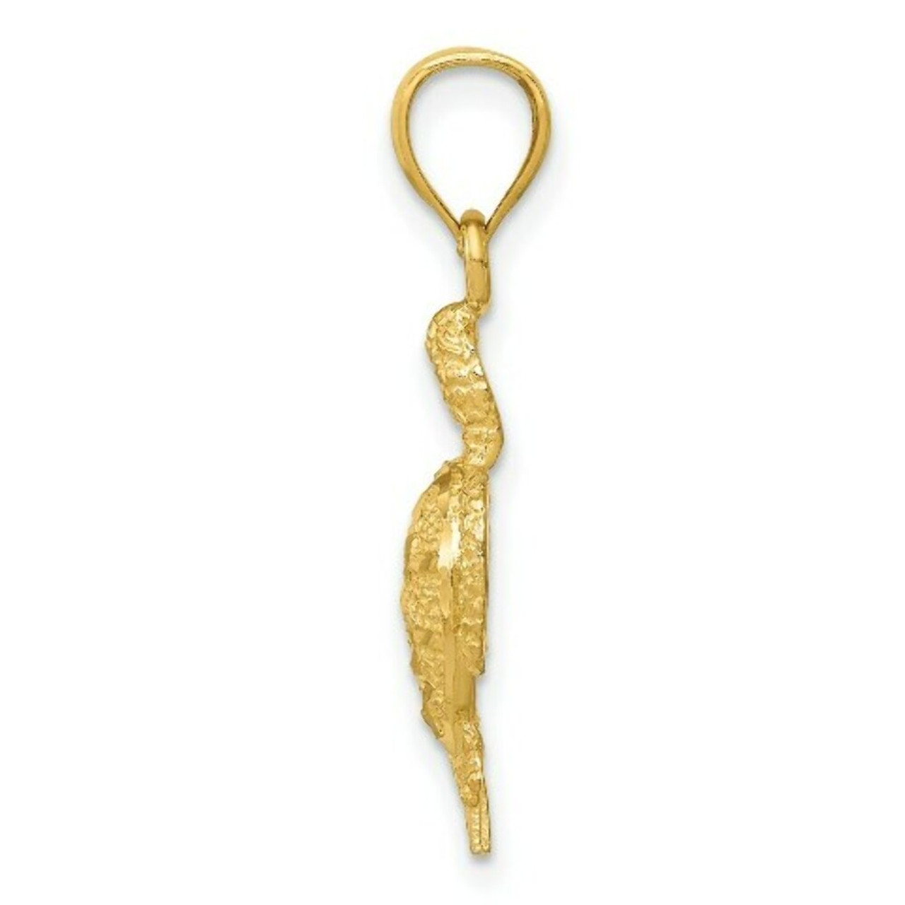14K Yellow Gold Turtle Pendant - (A85-471)