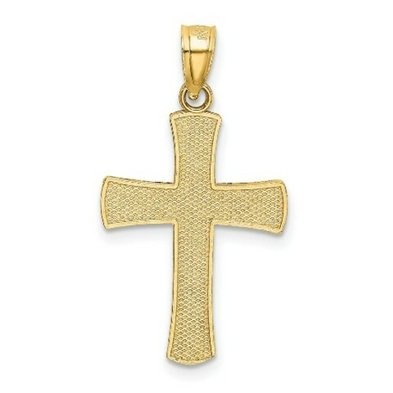 14k Yellow Gold Diamond-cut Latin Cross Pendant - (A85-866)