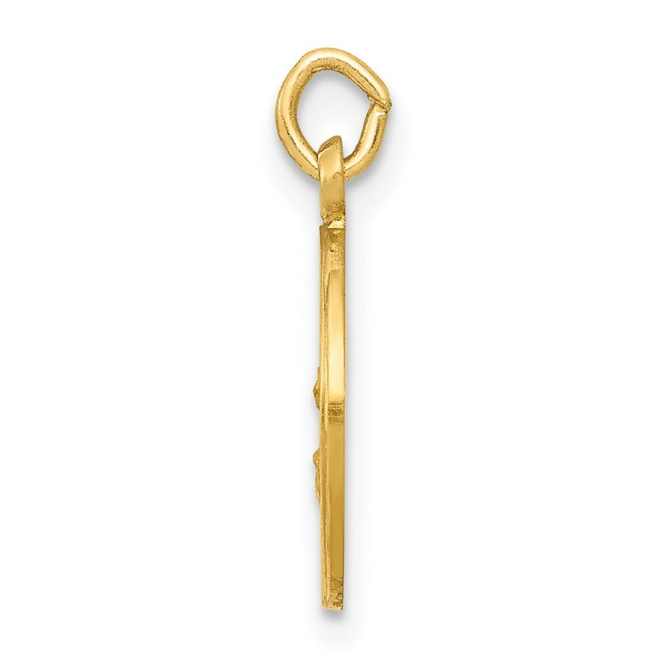 14K Yellow Gold Our Lady Of The Assumption Medal Charm 12mm width - (B11-250)