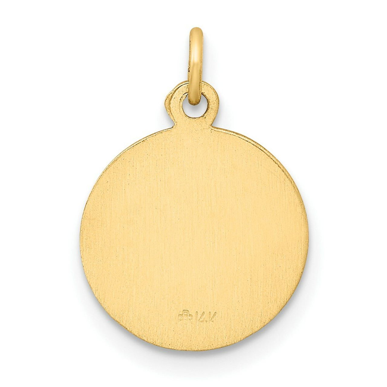 14K Yellow Gold Our Lady Of The Assumption Medal Charm 12mm width - (B11-250)