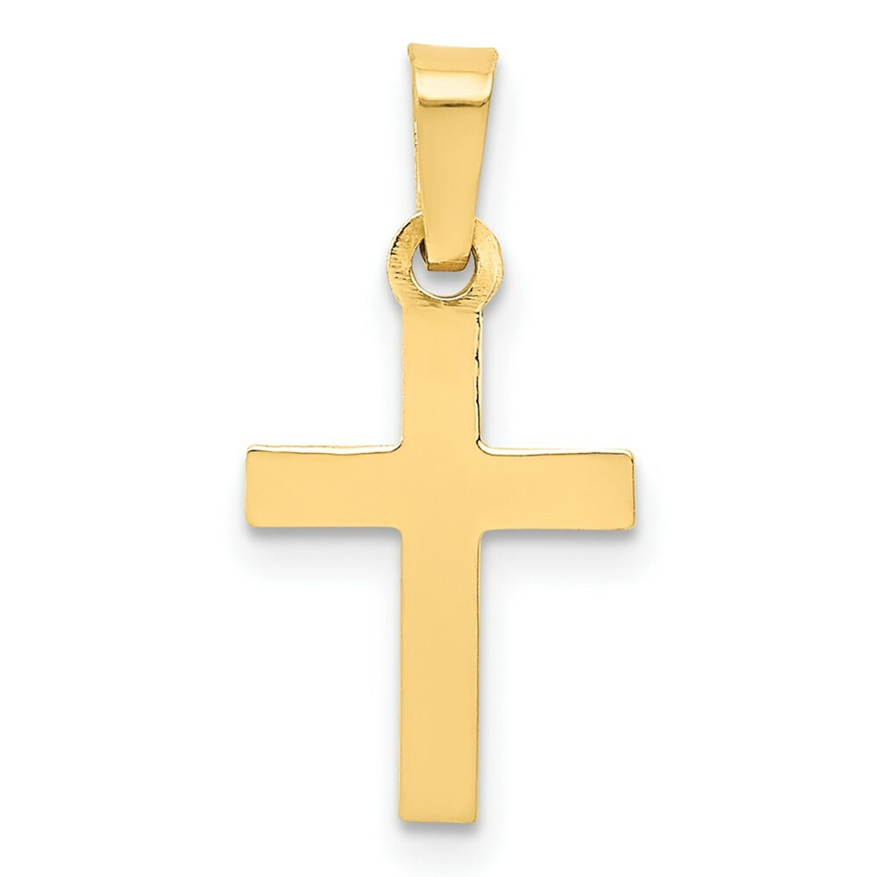 14K Yellow Gold Cross Pendant 21mm length - (B11-380)