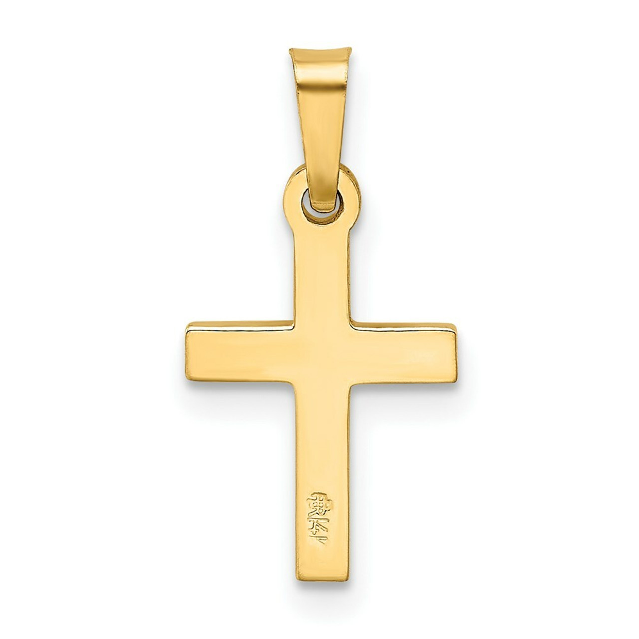 14K Yellow Gold Cross Pendant 21mm length - (B11-380)