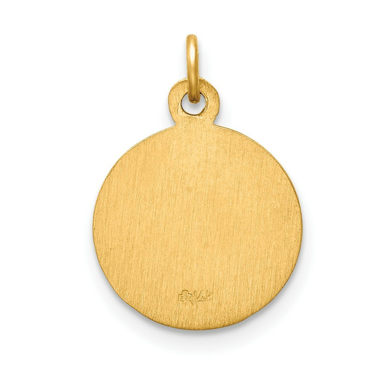 14K Yellow Gold Our Lady of Perpetual Help Medal Charm 12mm width - (B11-454)