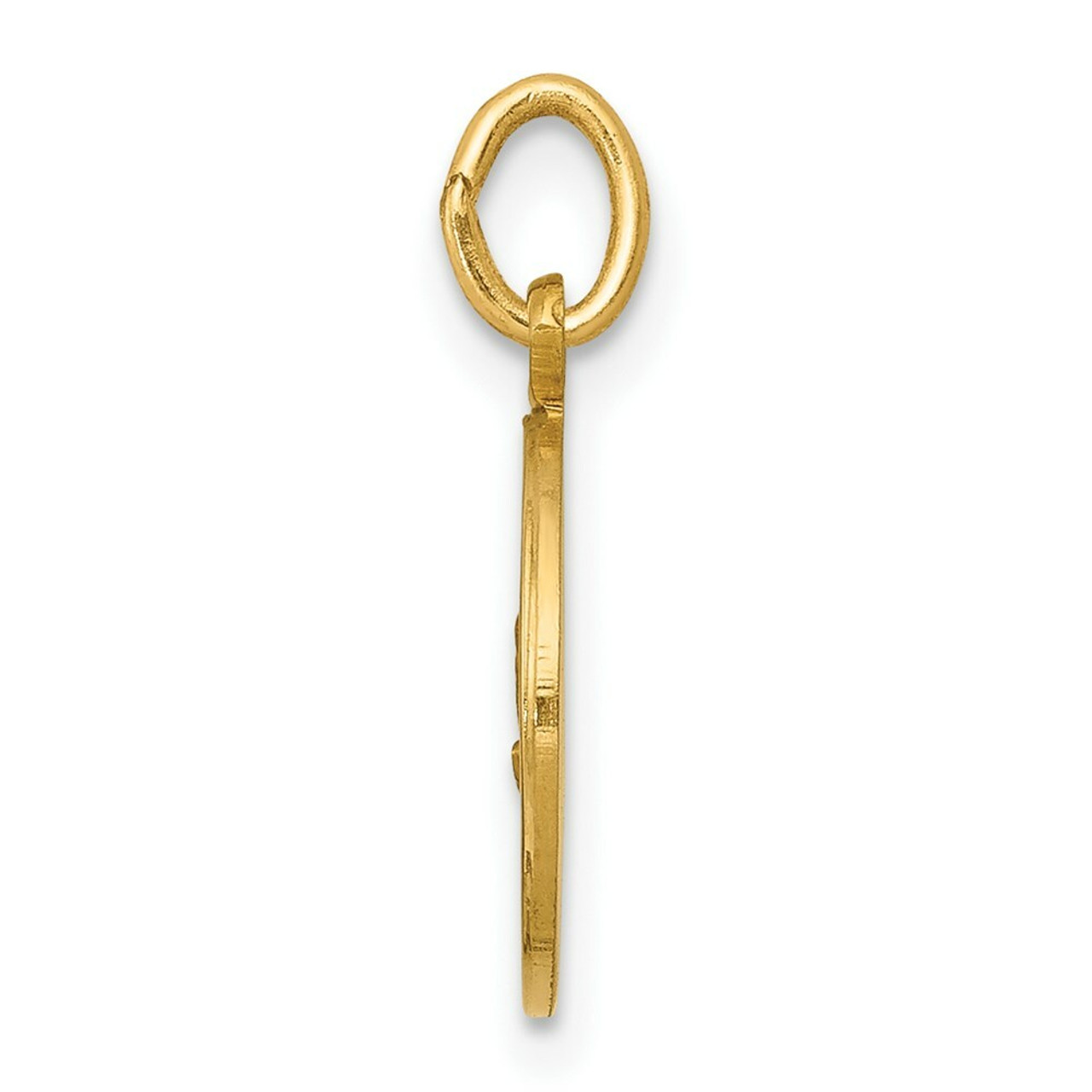 14K Yellow Gold Our Lady of Fatima Medal Charm 12mm width - (B11-678)