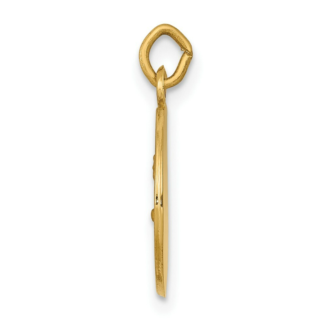 14K Yellow Gold Saint John Medal Charm 13mm width - (B11-692)