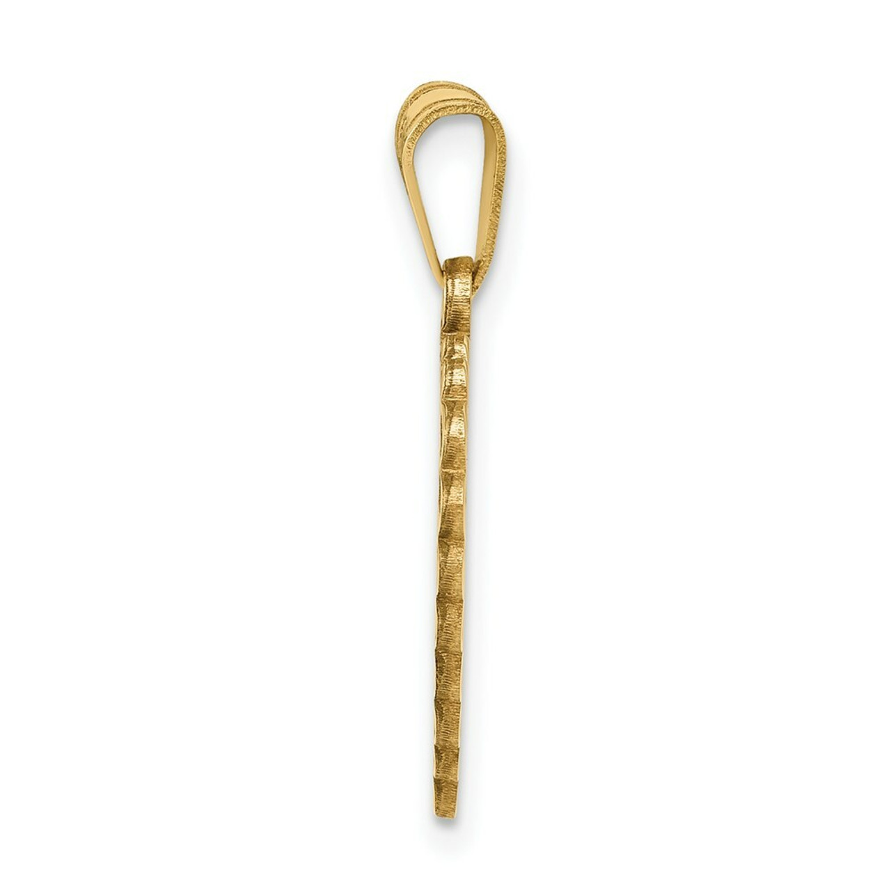 14K Yellow Gold Heart Charm 15mm Diameter - (A82-784)