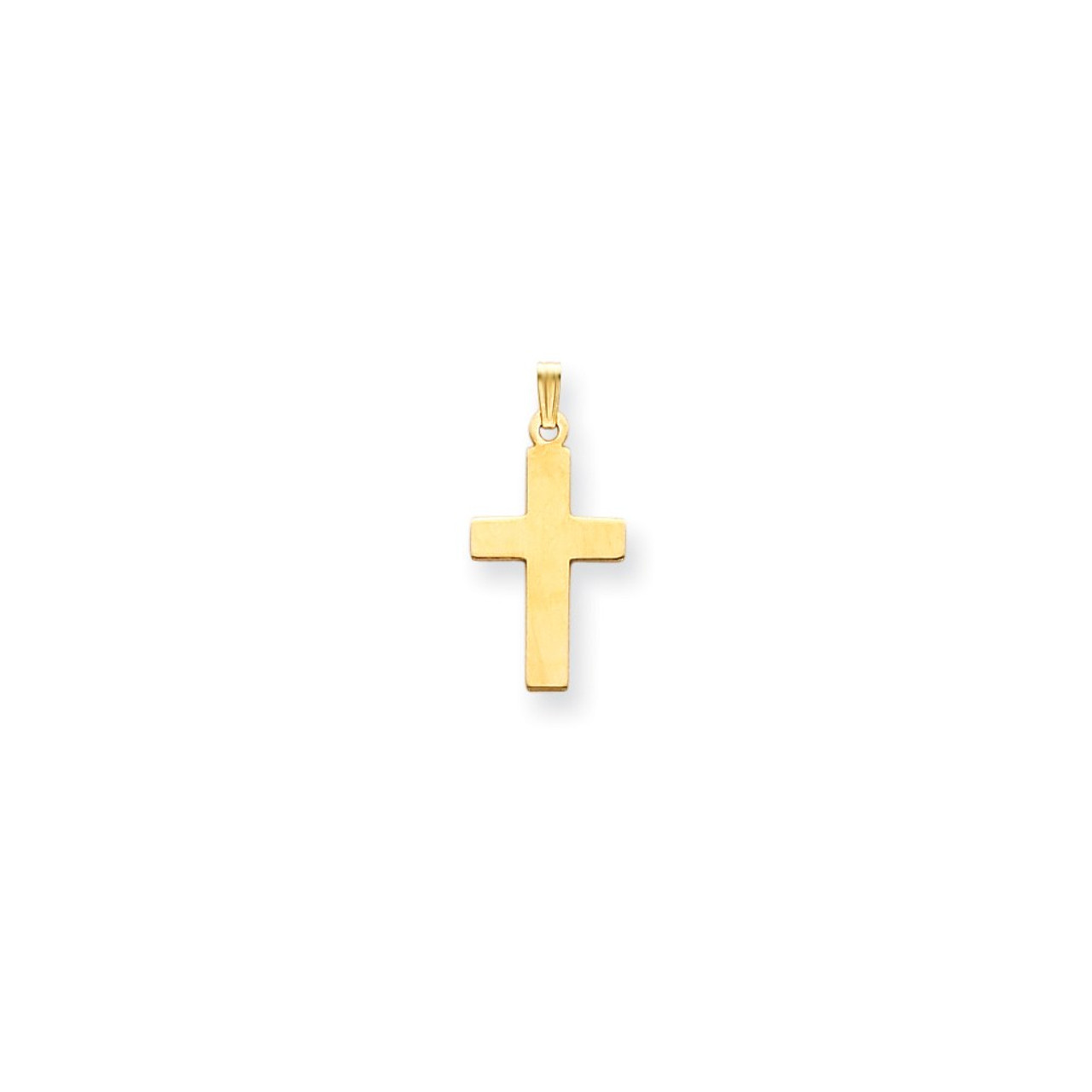 14K Yellow Gold Cross Charm 25mm length - (A83-329) 14K Yellow Gold Cross Charm 25mm length - (A83-329)